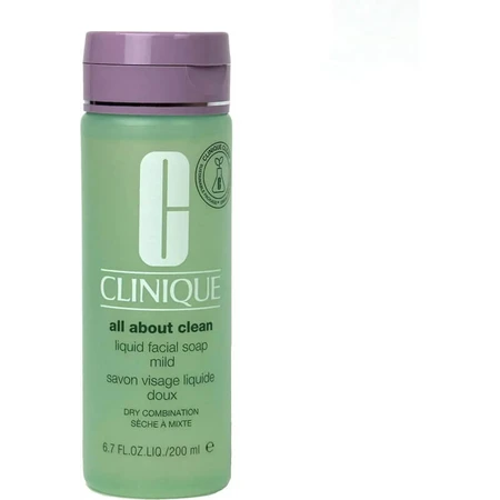 Clinique All About Clean, savon liquide pour le visage, formule douce - Pour peaux sèches à normales, 200 ml