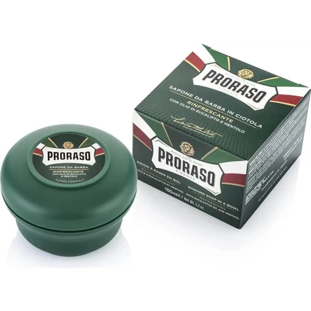 Proraso Professionele en verfrissende scheerzeep met eucalyptusolie en menthol, 150 ml