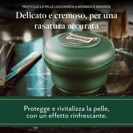Proraso Professionele en verfrissende scheerzeep met eucalyptusolie en menthol, 150 ml