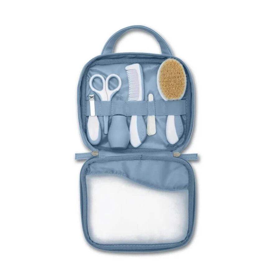 Nuvita Baby-Pflegeset – 9-teilig mit Etui, ab 0 Monaten, blau