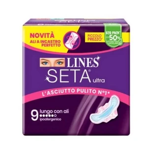 Lines Ultra Silk - 9 lange maandverbanden met vleugels