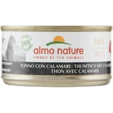 Almo Nature HFC Jelly Tuna with Squid - Wet Food for Adult Cats, 70 g