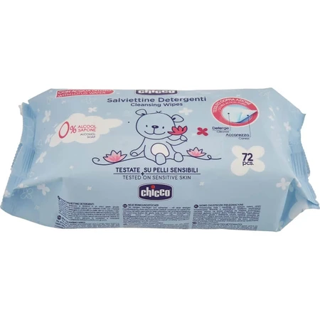 Chicco Cosmetic - 72 toallitas limpiadoras para el cambio de pañales