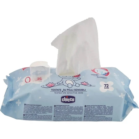 Chicco Cosmetic - 72 toallitas limpiadoras para el cambio de pañales