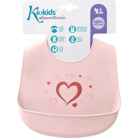 Kiokids Silicone Bib - Pink
