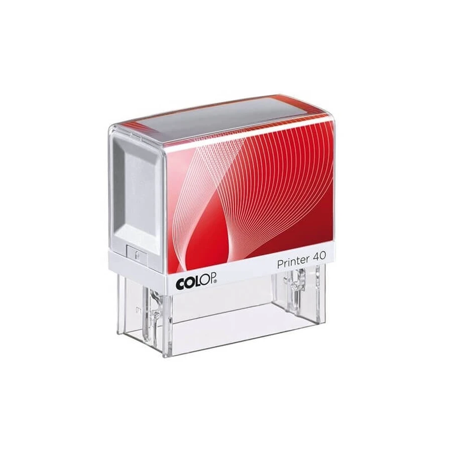 Tampon auto-encreur Colop Printer 40 - 23 x 59 mm, 6 lignes (emballage endommagé)