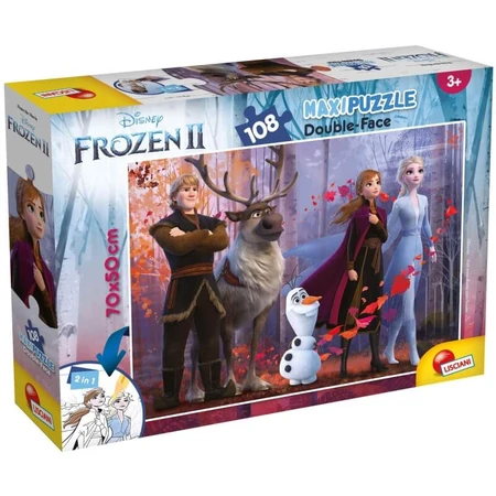 Lisciani Disney Frozen 2 – 108-teiliges doppelseitiges Supermaxi-Puzzle