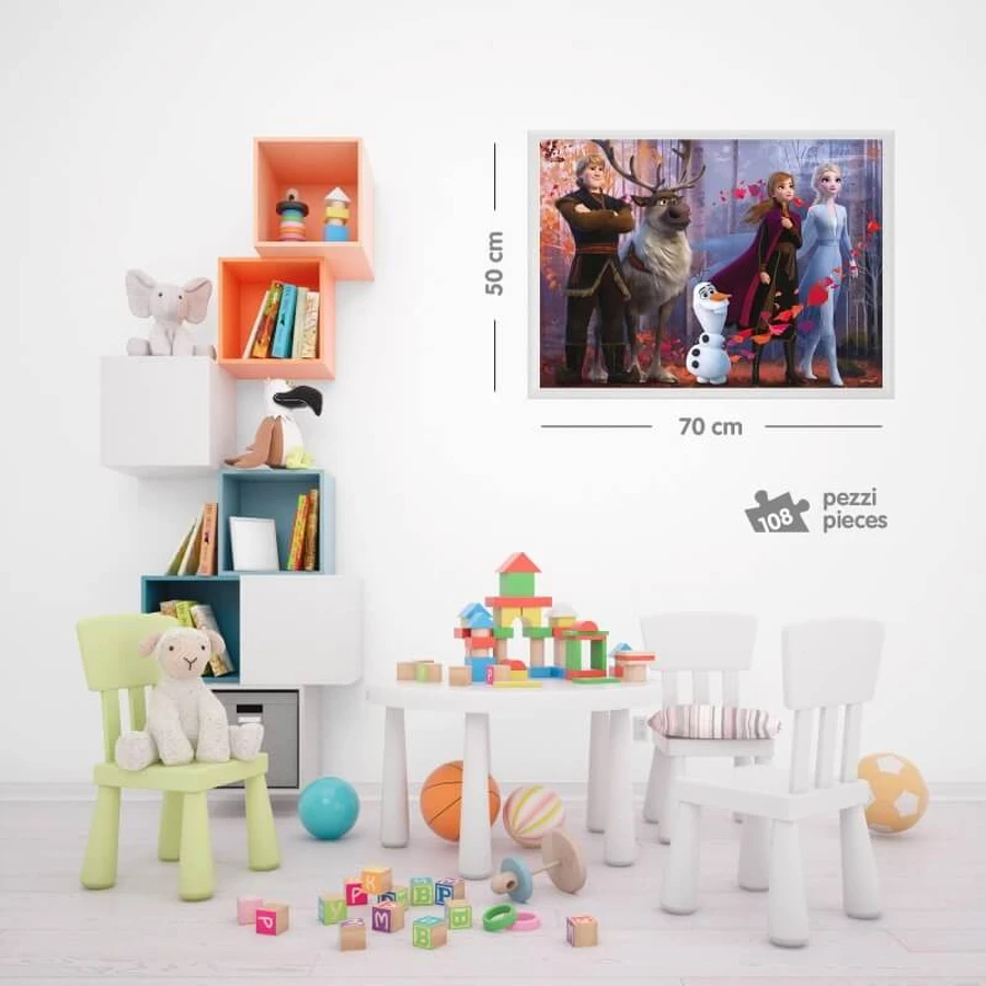 Lisciani Disney Frozen 2 – 108-teiliges doppelseitiges Supermaxi-Puzzle