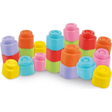 Clementoni Soft Clemmy Touch & Play - Set of 20 Soft Building Blocks, 6–36 months