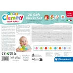 Clementoni Soft Clemmy Touch & Play - Set of 20 Soft Building Blocks, 6–36 months