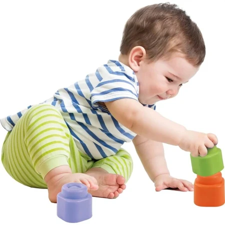Clementoni Soft Clemmy Touch & Play - Set of 20 Soft Building Blocks, 6–36 months
