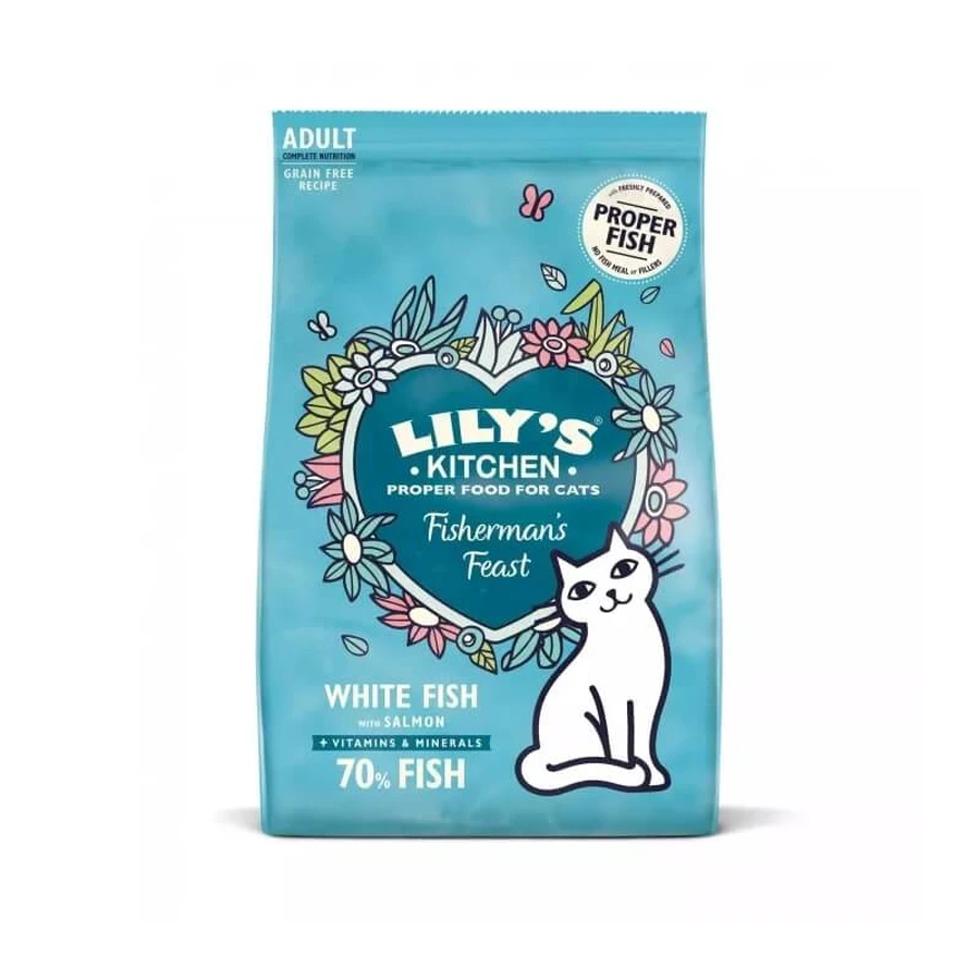 Lily's Kitchen White Fish and Salmon - Complete Food for Adult Cats, 2 kg