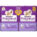 Pampers Progressi: paquete doble de 42 pañales, talla 4 maxi, 7-18 kg