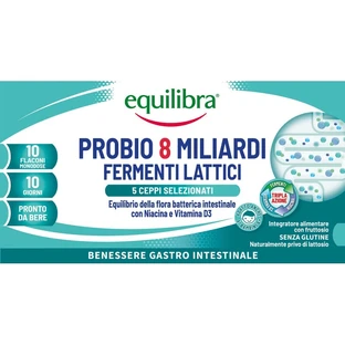 Equilibra Probio 8 Billion – Nahrungsergänzungsmittel mit Milchsäurebakterien, 10 Ampullen