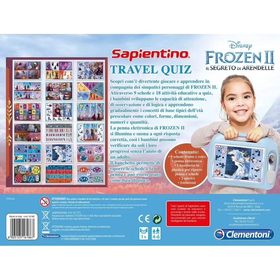 Clementoni Sapientino Travel Quiz: Frozen 2