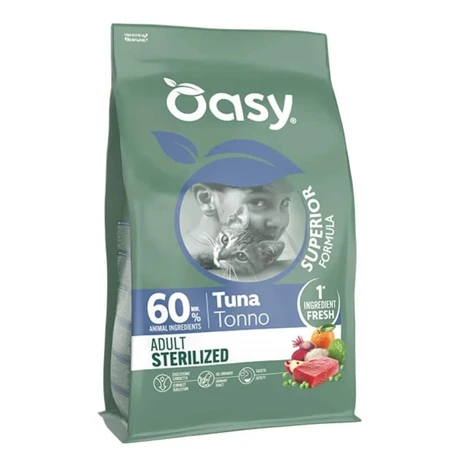 Oasy Superior Thunfisch-Rezeptur – Alleinfuttermittel für kastrierte oder sterilisierte erwachsene Katzen, 6 kg