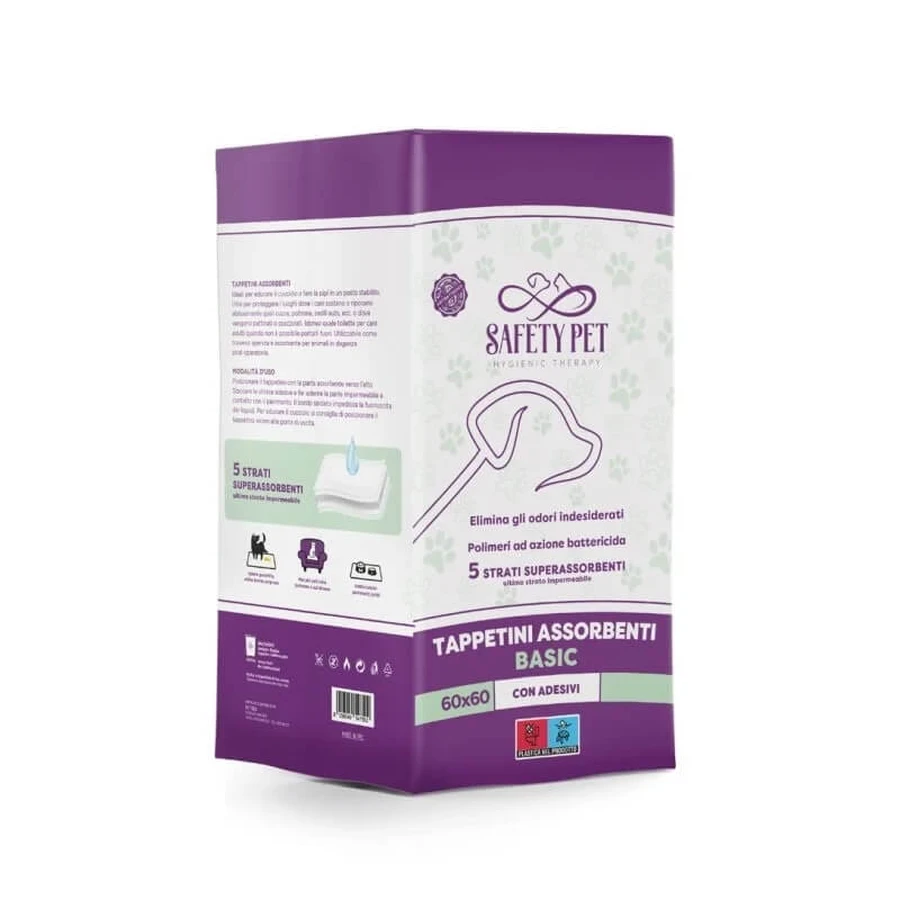 Safety Pet Basic - 10 Absorbent Training Pads, 60x60 cm