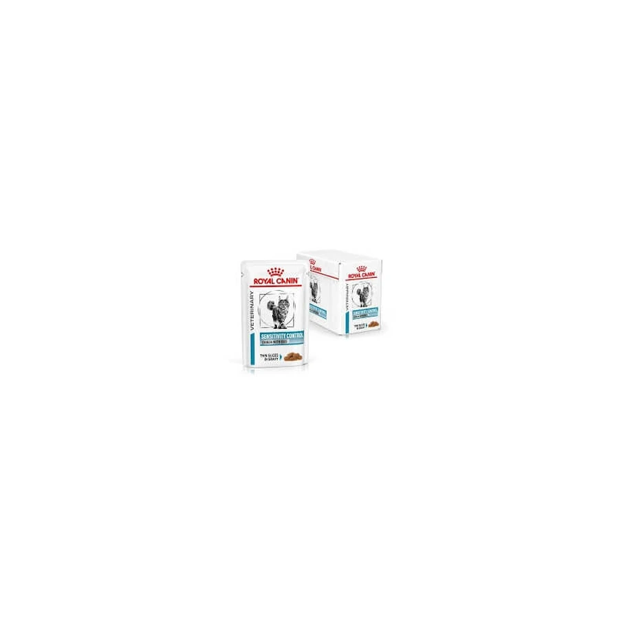 Royal Canin Sensitivity Control Cat - Aliment complet pour chats souffrant d'intolérances alimentaires, 12 sachets de 85 g chacun