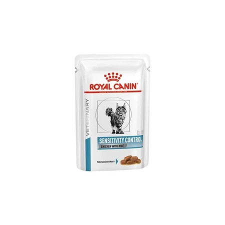 Royal Canin Sensitivity Control Cat - Aliment complet pour chats souffrant d'intolérances alimentaires, 12 sachets de 85 g chacun