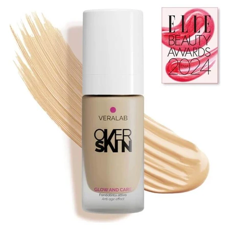 Veralab Overskin glow and care – fond de ten activ, luminos și hidratant nr. 4.5 brown sugar