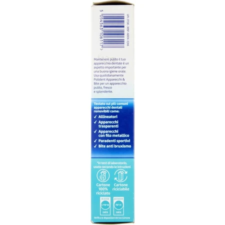 Polident pour appareils dentaires et protège-dents - 30 comprimés effervescents pour un nettoyage en profondeur