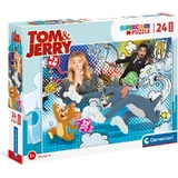 Clementoni Supercolor – 24-teiliges Maxi-Puzzle: Tom &amp; Jerry