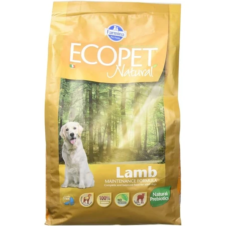 Farmina Ecopet Natural Lamb - Volledig voer voor volwassen honden, 2,5 kg