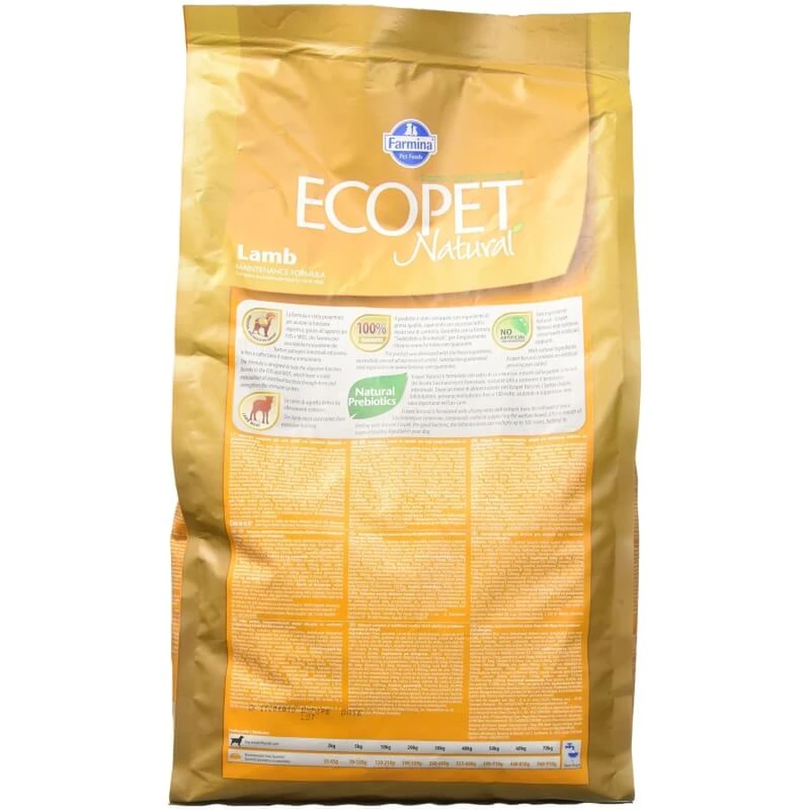 Farmina Ecopet Natural Lamb - Volledig voer voor volwassen honden, 2,5 kg