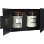 Woodwick-cadeauset: 2 middelgrote kaarsen