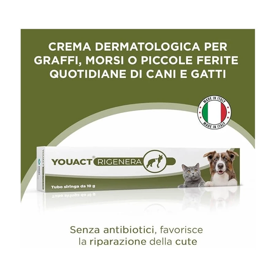 Msd Animal Health Rigenera - Crema dermatológica regeneradora para perros y gatos, 10 g