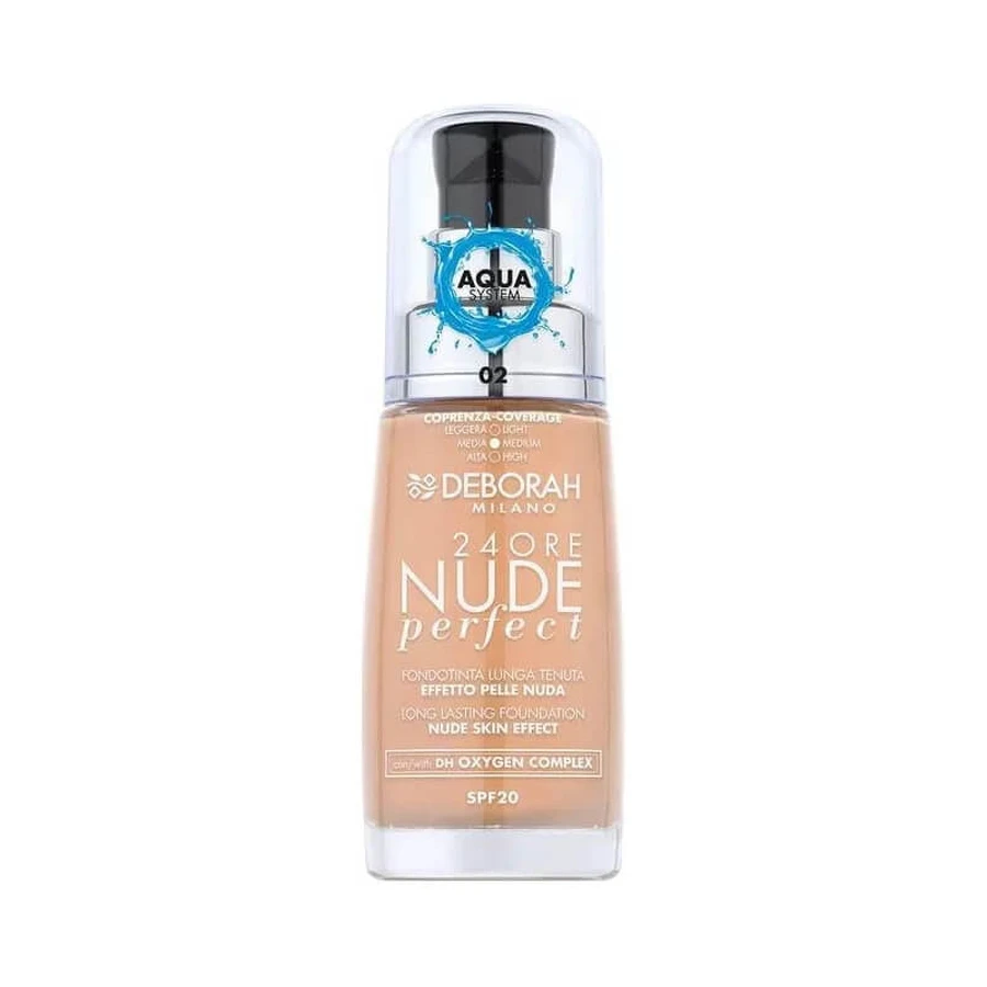Deborah 24ore Nude Perfect - Base de maquillaje - N.º 02 Beige
