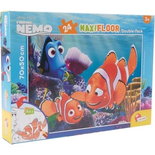 Lisciani Disney Nemo – 24-teiliges Maxi-Bodenpuzzle, beidseitig bedruckt, mit einer Malvorlage auf der Rückseite