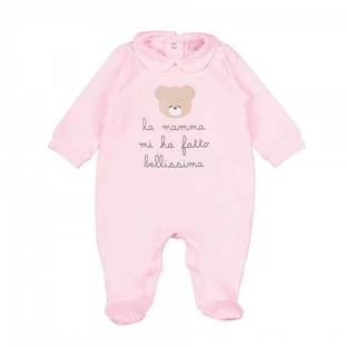 Coffret cadeau : grenouillère pour bébé avec motif, 0 à 3 mois – rose