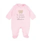 Coffret cadeau : grenouillère pour bébé avec motif, 0 à 3 mois – rose