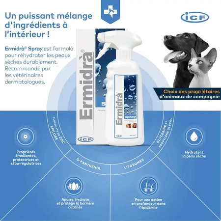 I.c.f. Ermidra Spray voor de droge huid, 300 ml