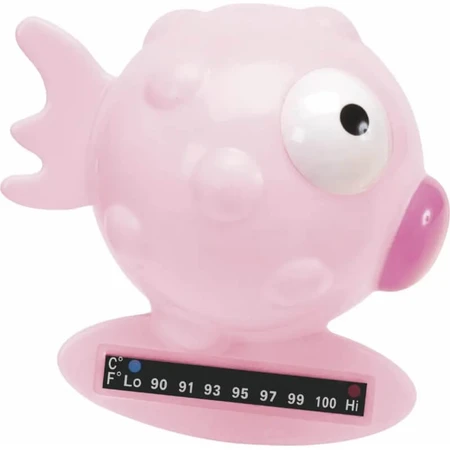 Chicco roze vis-badthermometer met temperatuurindicator