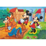 Lisciani Mickey und Freunde – doppelseitiges Bodenpuzzle, 108 Teile, 70 x 50 cm