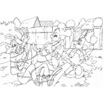 Lisciani Mickey und Freunde – doppelseitiges Bodenpuzzle, 108 Teile, 70 x 50 cm