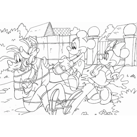 Lisciani Mickey und Freunde – doppelseitiges Bodenpuzzle, 108 Teile, 70 x 50 cm