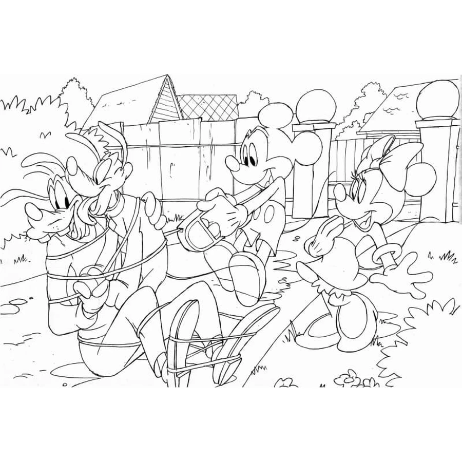 Lisciani Mickey und Freunde – doppelseitiges Bodenpuzzle, 108 Teile, 70 x 50 cm