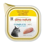 Almo Nature HFC Complete Sterilized Free-Range Chicken - Complete Wet Food for Sterilized Cats, 85 g