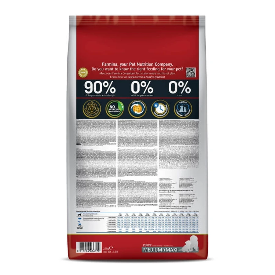 Farmina N&amp;d Ancestral Grain Puppy Kip en Granaatappel - Compleet voer voor puppy's van middelgrote en grote rassen, 2,50 kg
