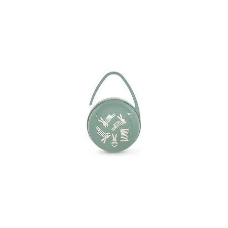 Suavinex Pacifier Holder - Case for 2 Green Rabbit Pacifiers