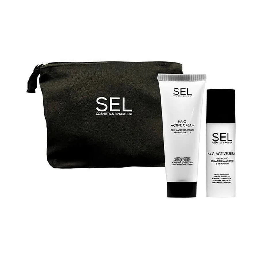 Set de cuidado facial hidratante: crema ha-c Active de 50 ml + sérum ha-c Active de 30 ml + neceser