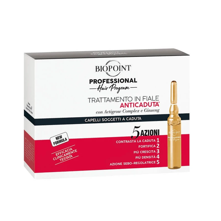 Programme capillaire professionnel Biopoint - Traitement contre la chute des cheveux, 10 flacons de 7 ml chacun