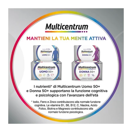 Multicentrum für Männer ab 50 – Vitamin- und Mineralstoffpräparat, 3 Packungen à 30 Tabletten
