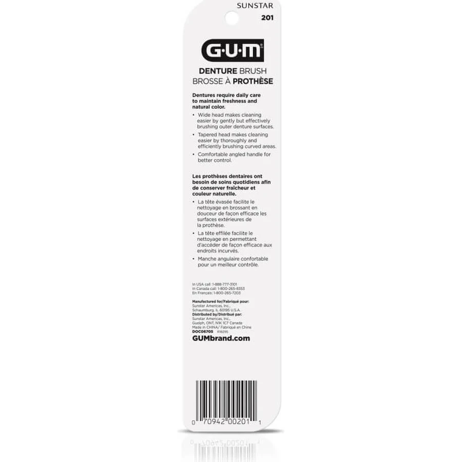 Sunstar Gum Toothbrush for Dentures and Dental Prostheses Bluter 201