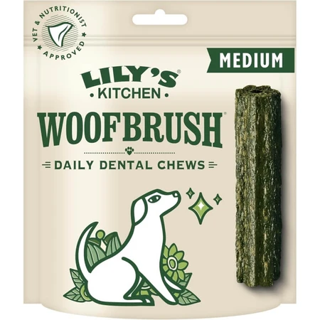 Lily's Kitchen Woofbrush: 7 golosinas dentales para perros adultos de tamaño mediano, de 28 g cada una