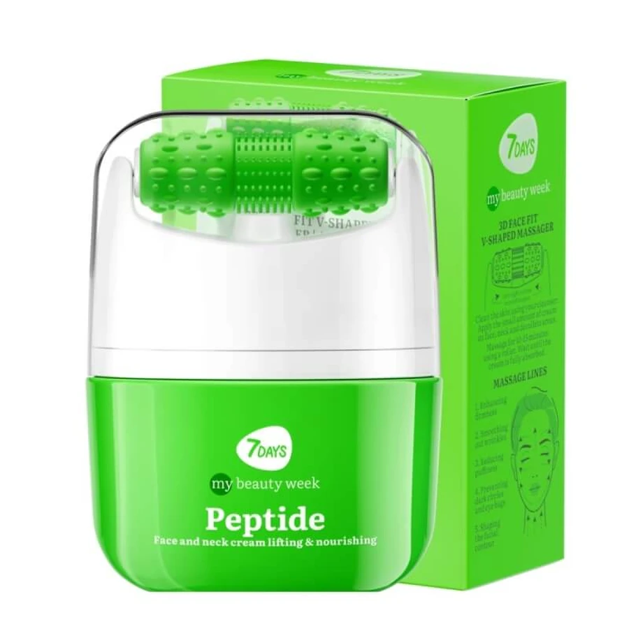 7days Peptidi – cremă nutritivă și netezitoare pentru față, cu dispozitiv de masaj, 40 ml