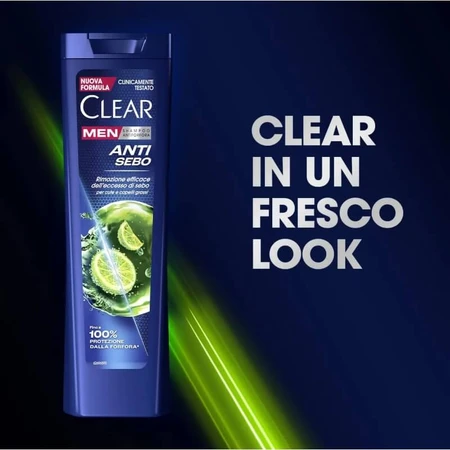 Clear Anti-Sebum - Anti-Dandruff Shampoo for Oily Hair, 225 ml